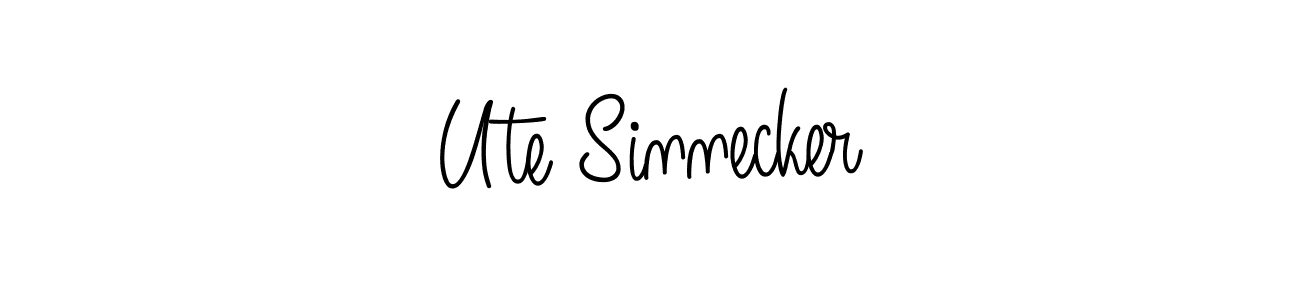 Design your own signature with our free online signature maker. With this signature software, you can create a handwritten (Angelique-Rose-font-FFP) signature for name Ute Sinnecker. Ute Sinnecker signature style 5 images and pictures png