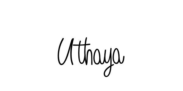 How to make Uthaya name signature. Use Angelique-Rose-font-FFP style for creating short signs online. This is the latest handwritten sign. Uthaya signature style 5 images and pictures png