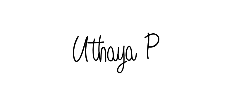 Create a beautiful signature design for name Uthaya P. With this signature (Angelique-Rose-font-FFP) fonts, you can make a handwritten signature for free. Uthaya P signature style 5 images and pictures png