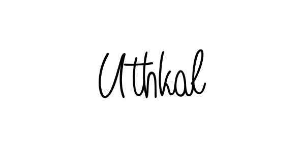 Use a signature maker to create a handwritten signature online. With this signature software, you can design (Angelique-Rose-font-FFP) your own signature for name Uthkal. Uthkal signature style 5 images and pictures png