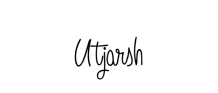 Use a signature maker to create a handwritten signature online. With this signature software, you can design (Angelique-Rose-font-FFP) your own signature for name Utjarsh. Utjarsh signature style 5 images and pictures png