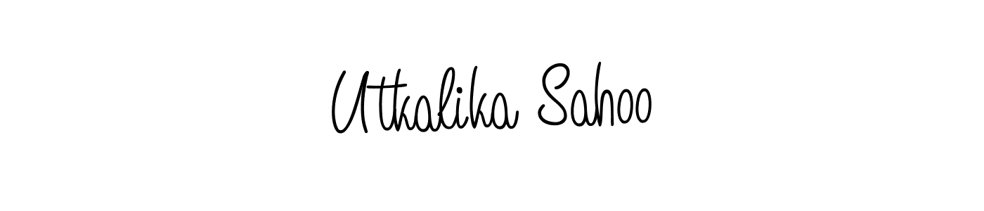 Design your own signature with our free online signature maker. With this signature software, you can create a handwritten (Angelique-Rose-font-FFP) signature for name Utkalika Sahoo. Utkalika Sahoo signature style 5 images and pictures png