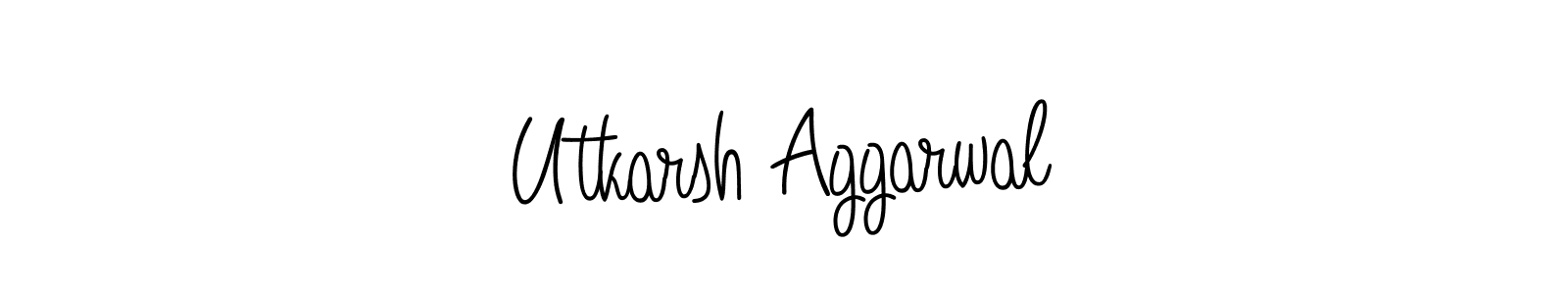 Utkarsh Aggarwal stylish signature style. Best Handwritten Sign (Angelique-Rose-font-FFP) for my name. Handwritten Signature Collection Ideas for my name Utkarsh Aggarwal. Utkarsh Aggarwal signature style 5 images and pictures png