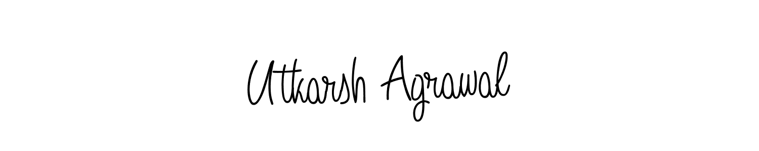 Utkarsh Agrawal stylish signature style. Best Handwritten Sign (Angelique-Rose-font-FFP) for my name. Handwritten Signature Collection Ideas for my name Utkarsh Agrawal. Utkarsh Agrawal signature style 5 images and pictures png