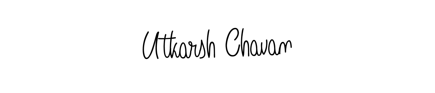 Design your own signature with our free online signature maker. With this signature software, you can create a handwritten (Angelique-Rose-font-FFP) signature for name Utkarsh Chavan. Utkarsh Chavan signature style 5 images and pictures png
