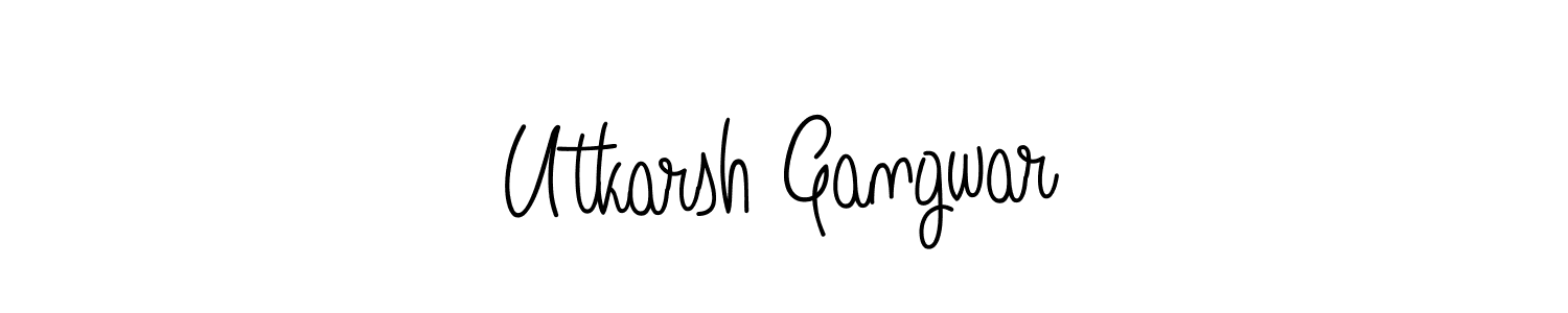 You can use this online signature creator to create a handwritten signature for the name Utkarsh Gangwar. This is the best online autograph maker. Utkarsh Gangwar signature style 5 images and pictures png