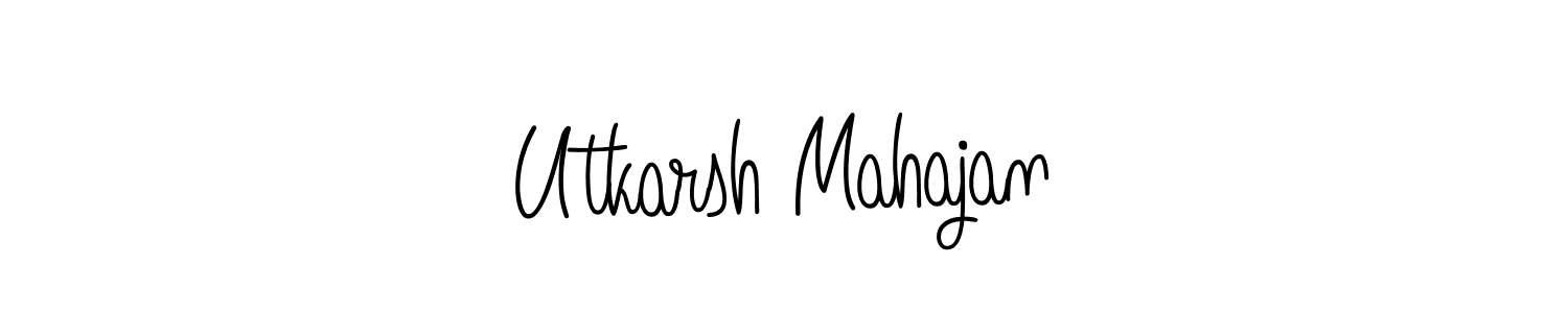 Use a signature maker to create a handwritten signature online. With this signature software, you can design (Angelique-Rose-font-FFP) your own signature for name Utkarsh Mahajan. Utkarsh Mahajan signature style 5 images and pictures png