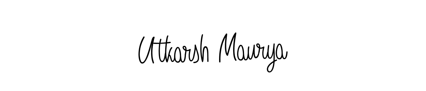 How to make Utkarsh Maurya signature? Angelique-Rose-font-FFP is a professional autograph style. Create handwritten signature for Utkarsh Maurya name. Utkarsh Maurya signature style 5 images and pictures png