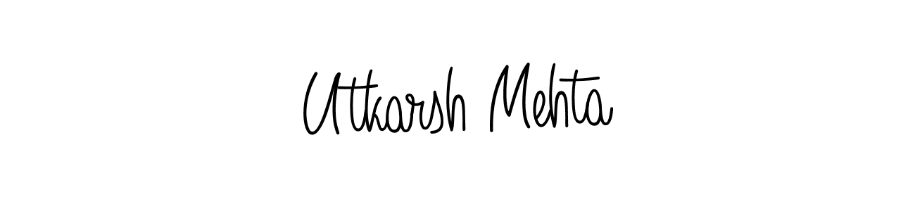Make a beautiful signature design for name Utkarsh Mehta. With this signature (Angelique-Rose-font-FFP) style, you can create a handwritten signature for free. Utkarsh Mehta signature style 5 images and pictures png