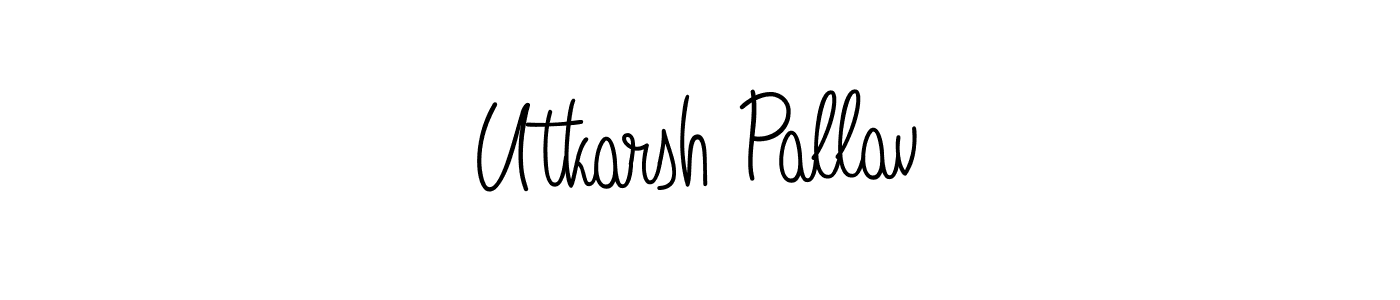 How to make Utkarsh Pallav name signature. Use Angelique-Rose-font-FFP style for creating short signs online. This is the latest handwritten sign. Utkarsh Pallav signature style 5 images and pictures png