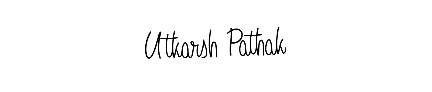 Make a beautiful signature design for name Utkarsh Pathak. With this signature (Angelique-Rose-font-FFP) style, you can create a handwritten signature for free. Utkarsh Pathak signature style 5 images and pictures png