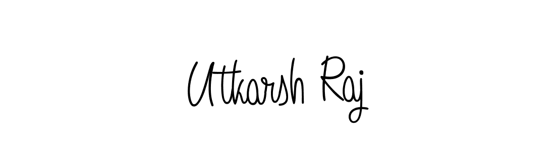 Make a beautiful signature design for name Utkarsh Raj. With this signature (Angelique-Rose-font-FFP) style, you can create a handwritten signature for free. Utkarsh Raj signature style 5 images and pictures png