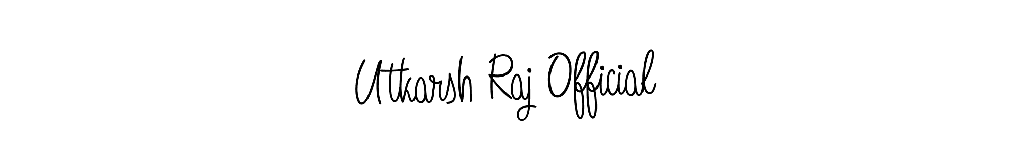 Utkarsh Raj Official stylish signature style. Best Handwritten Sign (Angelique-Rose-font-FFP) for my name. Handwritten Signature Collection Ideas for my name Utkarsh Raj Official. Utkarsh Raj Official signature style 5 images and pictures png
