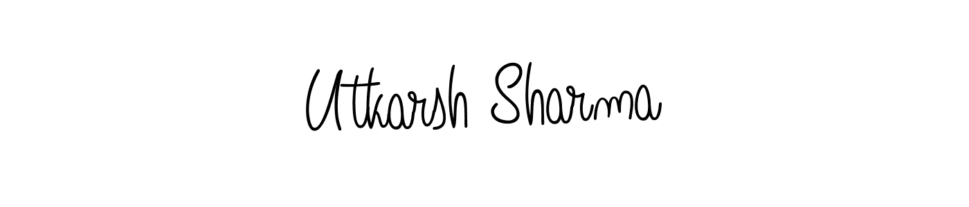 Utkarsh Sharma stylish signature style. Best Handwritten Sign (Angelique-Rose-font-FFP) for my name. Handwritten Signature Collection Ideas for my name Utkarsh Sharma. Utkarsh Sharma signature style 5 images and pictures png