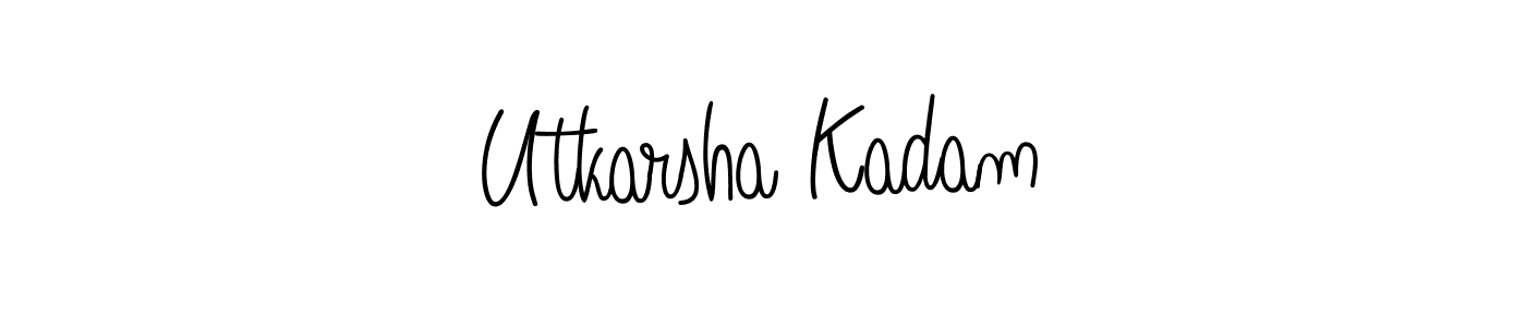 Use a signature maker to create a handwritten signature online. With this signature software, you can design (Angelique-Rose-font-FFP) your own signature for name Utkarsha Kadam. Utkarsha Kadam signature style 5 images and pictures png