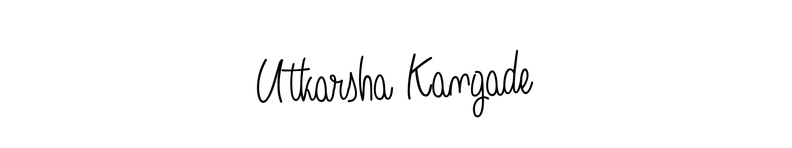 Utkarsha Kangade stylish signature style. Best Handwritten Sign (Angelique-Rose-font-FFP) for my name. Handwritten Signature Collection Ideas for my name Utkarsha Kangade. Utkarsha Kangade signature style 5 images and pictures png