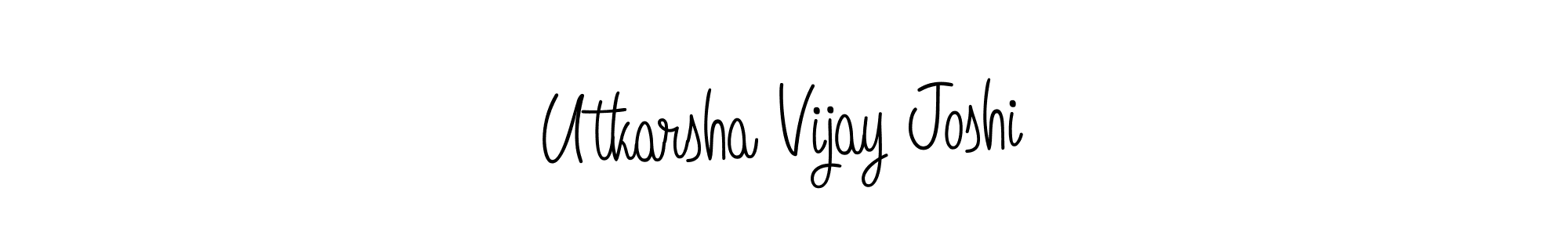 How to Draw Utkarsha Vijay Joshi signature style? Angelique-Rose-font-FFP is a latest design signature styles for name Utkarsha Vijay Joshi. Utkarsha Vijay Joshi signature style 5 images and pictures png