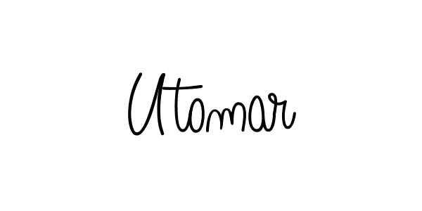 You should practise on your own different ways (Angelique-Rose-font-FFP) to write your name (Utomar) in signature. don't let someone else do it for you. Utomar signature style 5 images and pictures png