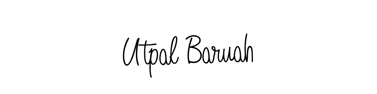 Utpal Baruah stylish signature style. Best Handwritten Sign (Angelique-Rose-font-FFP) for my name. Handwritten Signature Collection Ideas for my name Utpal Baruah. Utpal Baruah signature style 5 images and pictures png