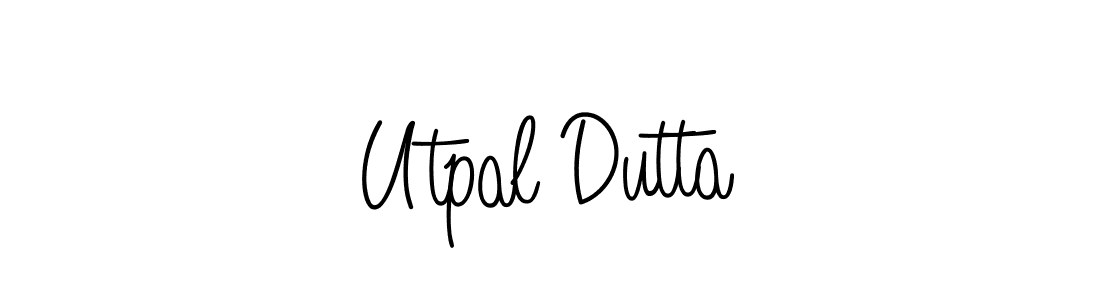 Utpal Dutta stylish signature style. Best Handwritten Sign (Angelique-Rose-font-FFP) for my name. Handwritten Signature Collection Ideas for my name Utpal Dutta. Utpal Dutta signature style 5 images and pictures png