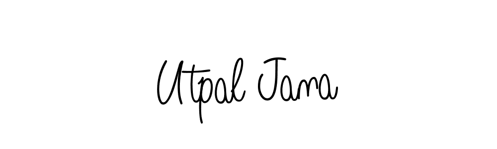 if you are searching for the best signature style for your name Utpal Jana. so please give up your signature search. here we have designed multiple signature styles  using Angelique-Rose-font-FFP. Utpal Jana signature style 5 images and pictures png