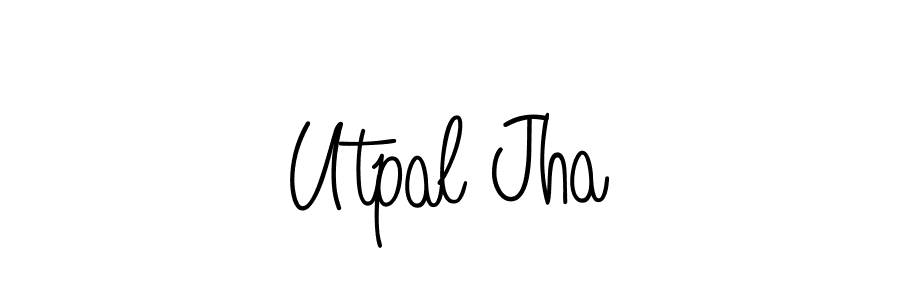 if you are searching for the best signature style for your name Utpal Jha. so please give up your signature search. here we have designed multiple signature styles  using Angelique-Rose-font-FFP. Utpal Jha signature style 5 images and pictures png