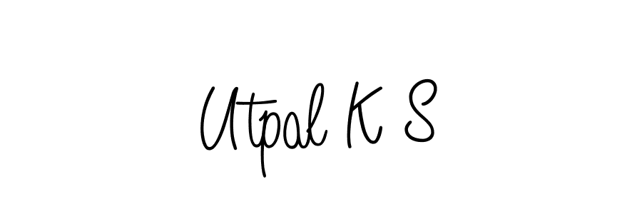 Similarly Angelique-Rose-font-FFP is the best handwritten signature design. Signature creator online .You can use it as an online autograph creator for name Utpal K S. Utpal K S signature style 5 images and pictures png