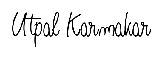 Get an exclusive digital autograph for Utpal Karmakar. The Angelique-Rose-font-FFP typeface captures the charm of real penmanship on paper. Utpal Karmakar signature style 5 images and pictures png