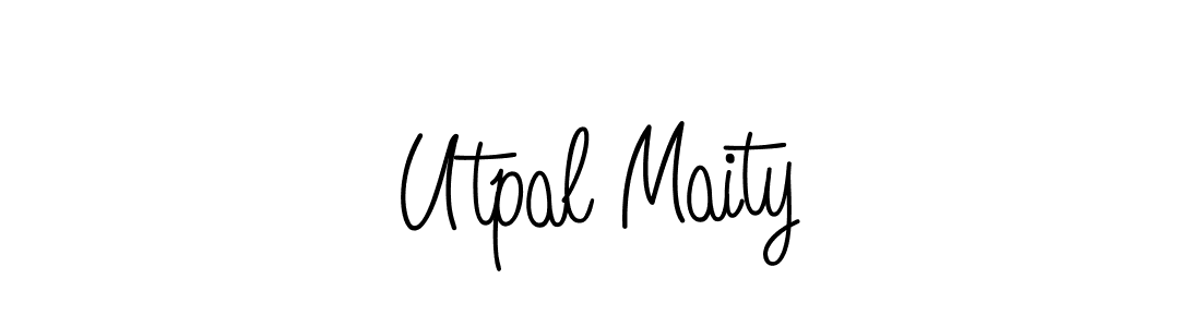 Use a signature maker to create a handwritten signature online. With this signature software, you can design (Angelique-Rose-font-FFP) your own signature for name Utpal Maity. Utpal Maity signature style 5 images and pictures png