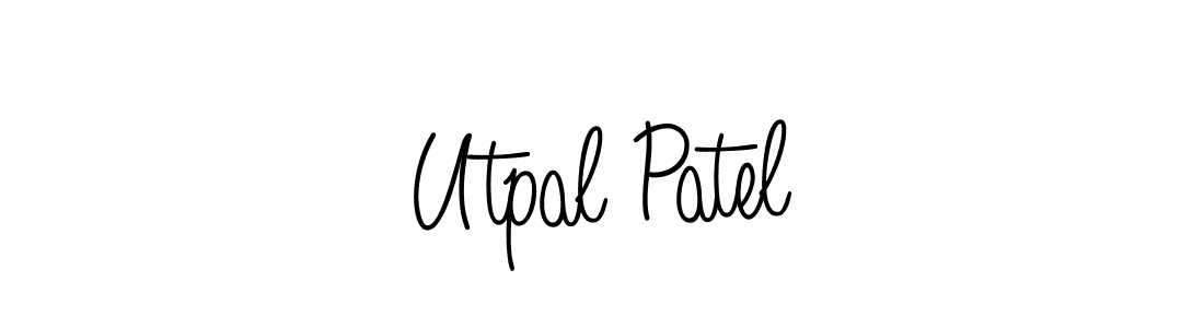 Make a beautiful signature design for name Utpal Patel. With this signature (Angelique-Rose-font-FFP) style, you can create a handwritten signature for free. Utpal Patel signature style 5 images and pictures png