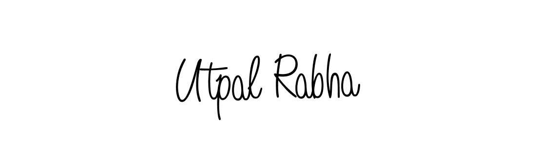 Use a signature maker to create a handwritten signature online. With this signature software, you can design (Angelique-Rose-font-FFP) your own signature for name Utpal Rabha. Utpal Rabha signature style 5 images and pictures png