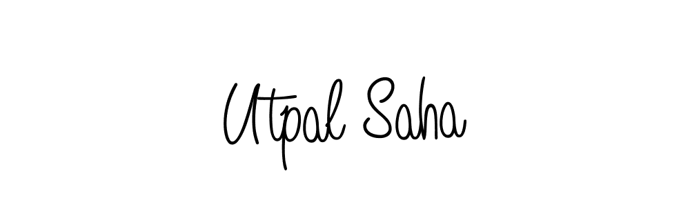 How to Draw Utpal Saha signature style? Angelique-Rose-font-FFP is a latest design signature styles for name Utpal Saha. Utpal Saha signature style 5 images and pictures png
