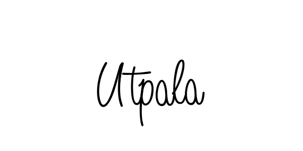 How to make Utpala name signature. Use Angelique-Rose-font-FFP style for creating short signs online. This is the latest handwritten sign. Utpala signature style 5 images and pictures png