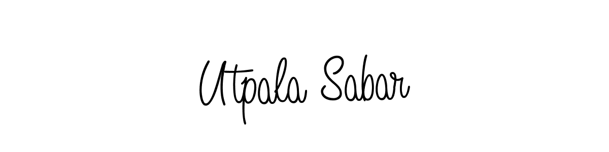 Utpala Sabar stylish signature style. Best Handwritten Sign (Angelique-Rose-font-FFP) for my name. Handwritten Signature Collection Ideas for my name Utpala Sabar. Utpala Sabar signature style 5 images and pictures png