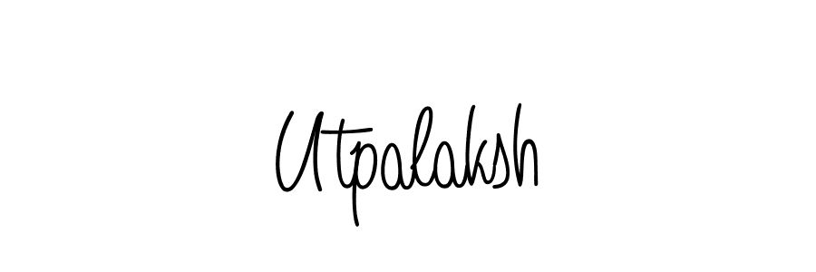 You should practise on your own different ways (Angelique-Rose-font-FFP) to write your name (Utpalaksh) in signature. don't let someone else do it for you. Utpalaksh signature style 5 images and pictures png