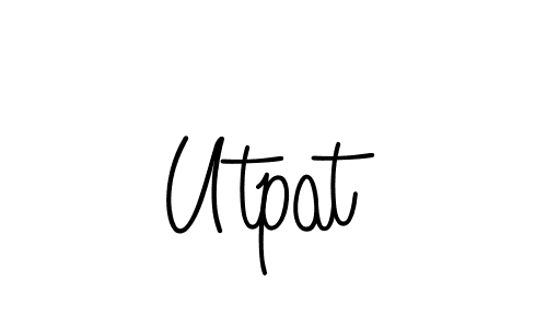 How to Draw Utpat signature style? Angelique-Rose-font-FFP is a latest design signature styles for name Utpat. Utpat signature style 5 images and pictures png