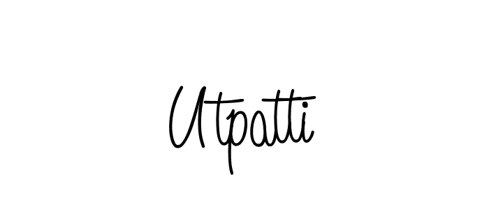 How to Draw Utpatti signature style? Angelique-Rose-font-FFP is a latest design signature styles for name Utpatti. Utpatti signature style 5 images and pictures png