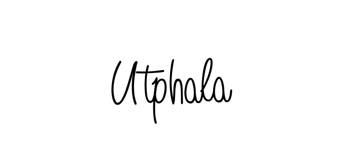 if you are searching for the best signature style for your name Utphala. so please give up your signature search. here we have designed multiple signature styles  using Angelique-Rose-font-FFP. Utphala signature style 5 images and pictures png