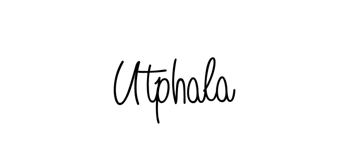 if you are searching for the best signature style for your name Utphala. so please give up your signature search. here we have designed multiple signature styles  using Angelique-Rose-font-FFP. Utphala signature style 5 images and pictures png