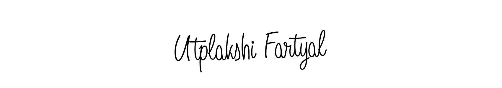 This is the best signature style for the Utplakshi Fartyal name. Also you like these signature font (Angelique-Rose-font-FFP). Mix name signature. Utplakshi Fartyal signature style 5 images and pictures png