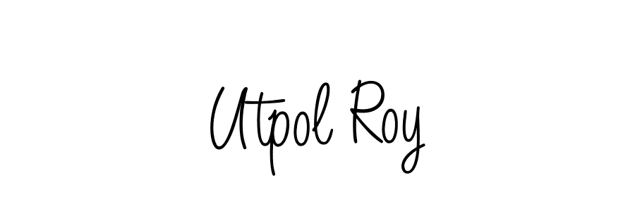 Best and Professional Signature Style for Utpol Roy. Angelique-Rose-font-FFP Best Signature Style Collection. Utpol Roy signature style 5 images and pictures png