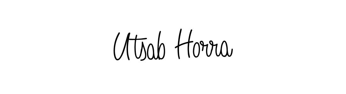 Create a beautiful signature design for name Utsab Horra. With this signature (Angelique-Rose-font-FFP) fonts, you can make a handwritten signature for free. Utsab Horra signature style 5 images and pictures png