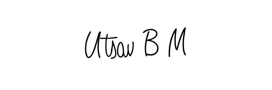 How to make Utsav B M signature? Angelique-Rose-font-FFP is a professional autograph style. Create handwritten signature for Utsav B M name. Utsav B M signature style 5 images and pictures png