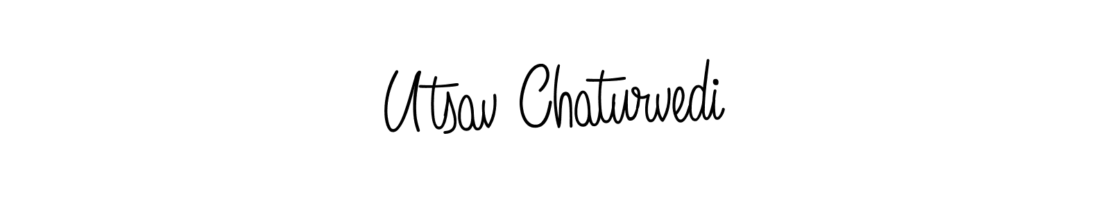 Utsav Chaturvedi stylish signature style. Best Handwritten Sign (Angelique-Rose-font-FFP) for my name. Handwritten Signature Collection Ideas for my name Utsav Chaturvedi. Utsav Chaturvedi signature style 5 images and pictures png