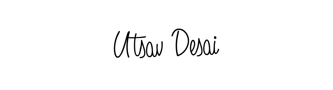 Best and Professional Signature Style for Utsav Desai. Angelique-Rose-font-FFP Best Signature Style Collection. Utsav Desai signature style 5 images and pictures png