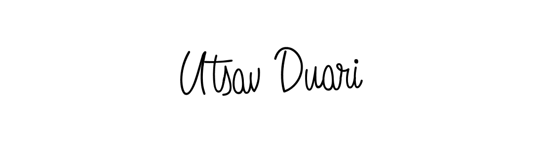Utsav Duari stylish signature style. Best Handwritten Sign (Angelique-Rose-font-FFP) for my name. Handwritten Signature Collection Ideas for my name Utsav Duari. Utsav Duari signature style 5 images and pictures png