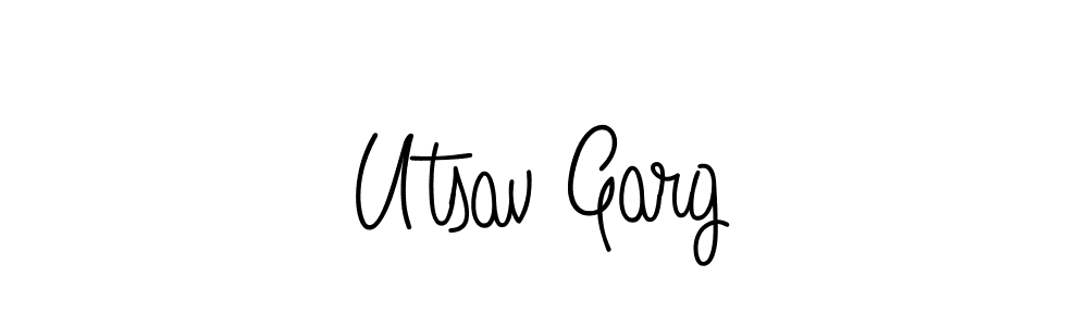 Utsav Garg stylish signature style. Best Handwritten Sign (Angelique-Rose-font-FFP) for my name. Handwritten Signature Collection Ideas for my name Utsav Garg. Utsav Garg signature style 5 images and pictures png