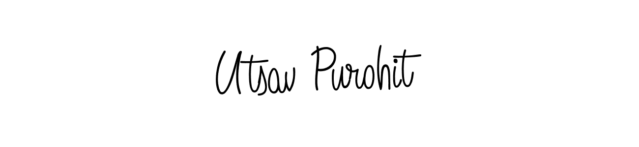 How to Draw Utsav Purohit signature style? Angelique-Rose-font-FFP is a latest design signature styles for name Utsav Purohit. Utsav Purohit signature style 5 images and pictures png