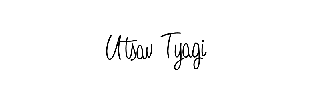 Use a signature maker to create a handwritten signature online. With this signature software, you can design (Angelique-Rose-font-FFP) your own signature for name Utsav Tyagi. Utsav Tyagi signature style 5 images and pictures png