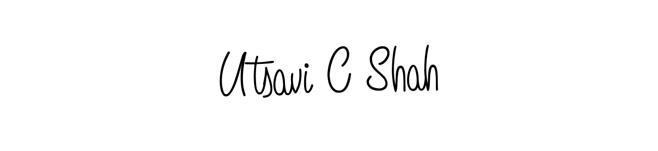 Also we have Utsavi C Shah name is the best signature style. Create professional handwritten signature collection using Angelique-Rose-font-FFP autograph style. Utsavi C Shah signature style 5 images and pictures png